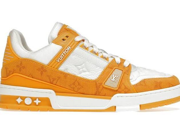 Louis Vuitton Trainer Yellow Monogram Denim White